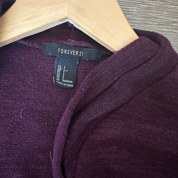 Forever 21 Maroon Red Cardigan Sweater S - Picture 3 of 4